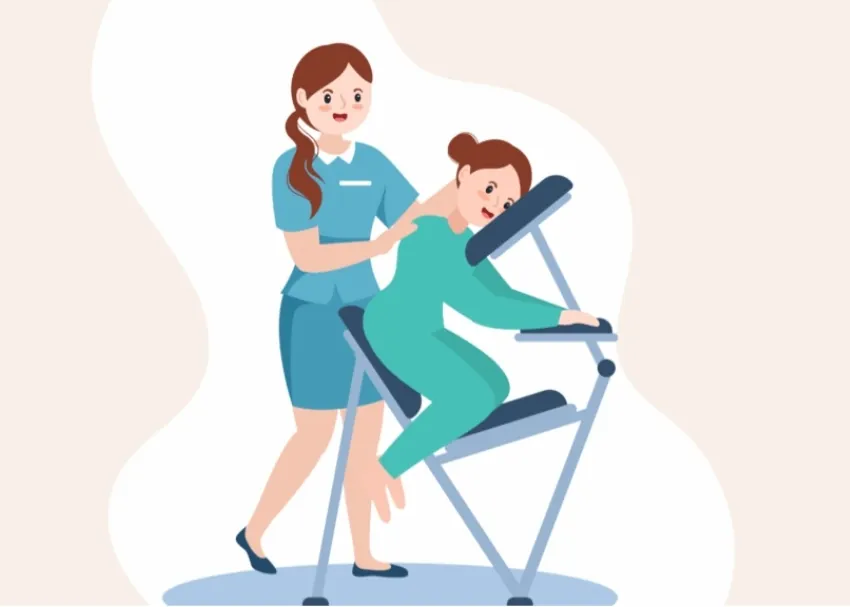 Massage assis pour les parents et soignants