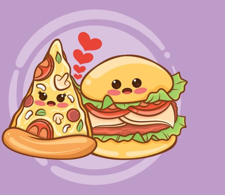 Pizza et burger, les plaisirs culinaires